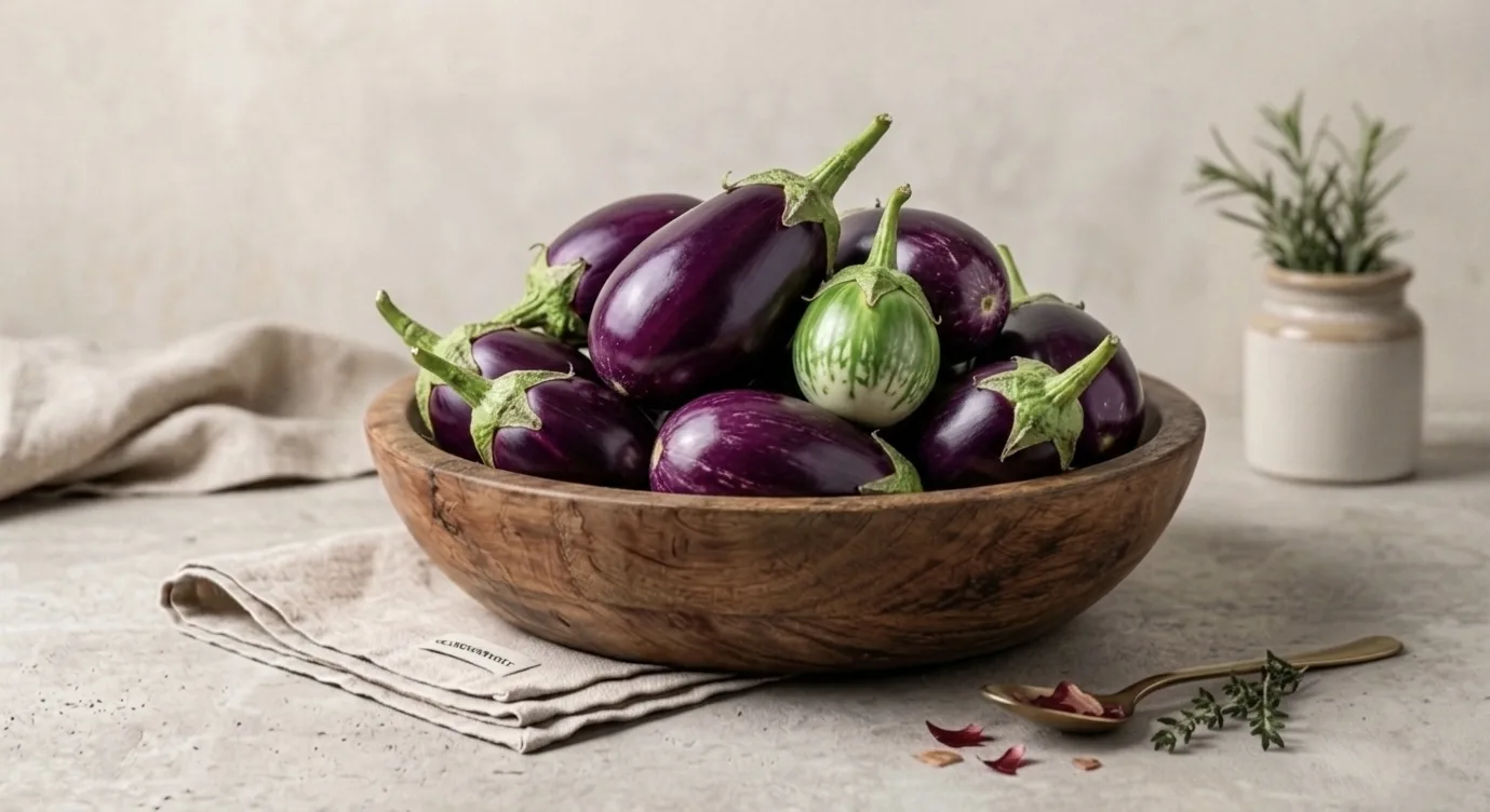 Fresh Indian Brinjal Eggplant