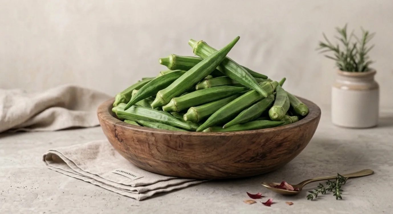 Fresh Indian Ladyfinger Okra